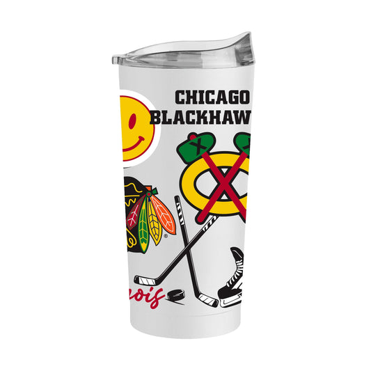 Chicago Blackhawks 20oz Native Powder Coat Tumbler - Logo Brands - Flyclothing LLC