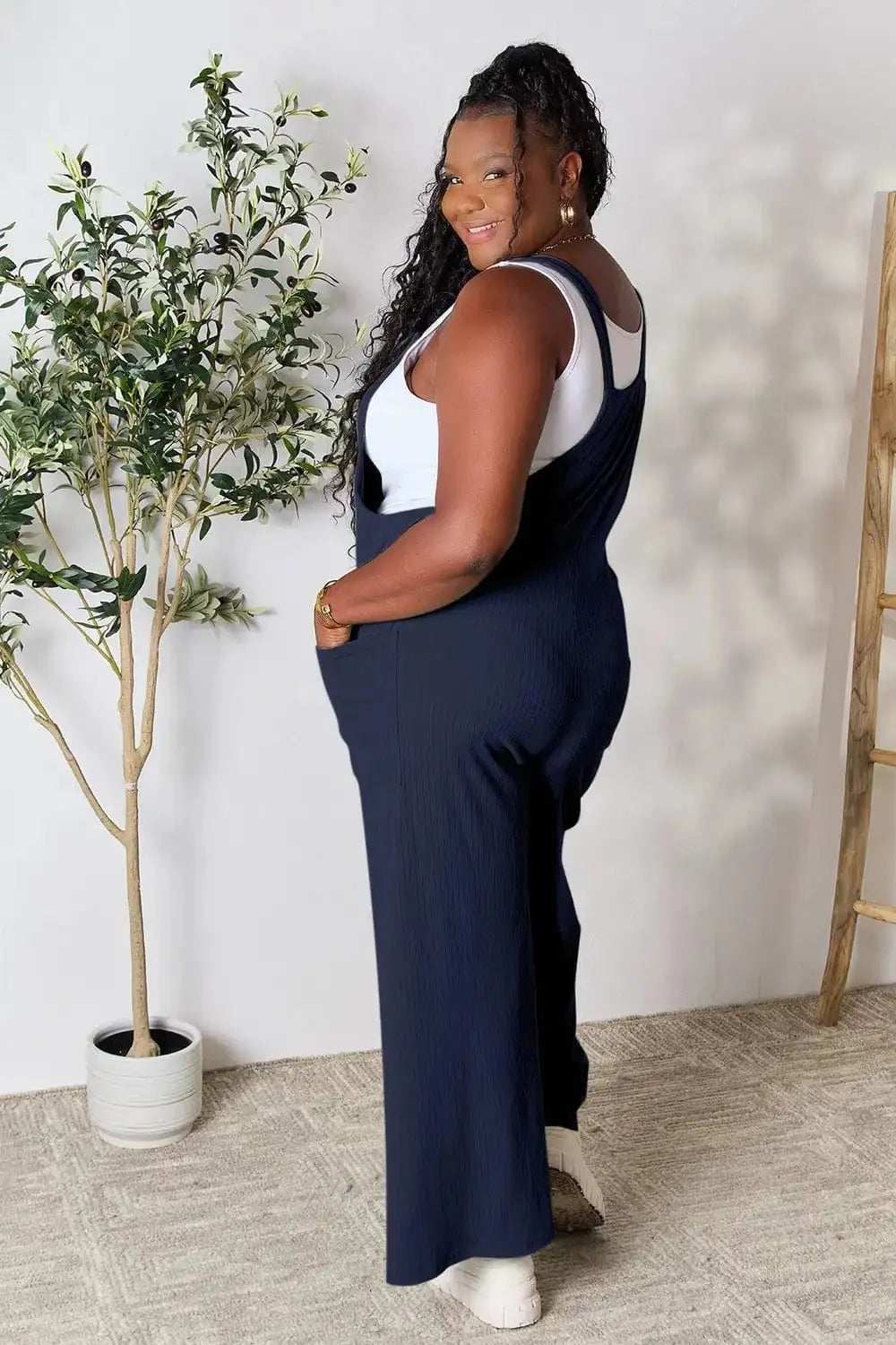 Double Take Full Size Wide Strap Overall with Pockets - Trendsi - Flyclothing LLC