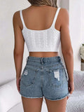 Cable-Knit Short Cami - Trendsi - Flyclothing LLC