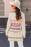 Contrast Tied Open Front Cardigan - Trendsi - Flyclothing LLC