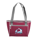 Colorado Avalanche Crosshatch 16 Can Cooler Tote - Logo Brands - Flyclothing LLC