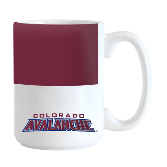 Colorado Avalanche Color Block 15 oz Sublimated Mug - Logo Brands - Flyclothing LLC