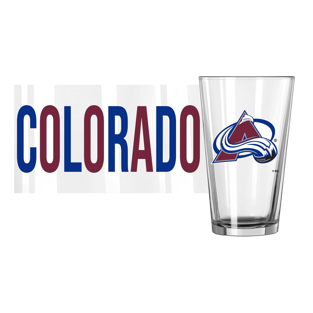 Colorado Avalanche 16oz Overtime Pint Glass - Logo Brands - Flyclothing LLC