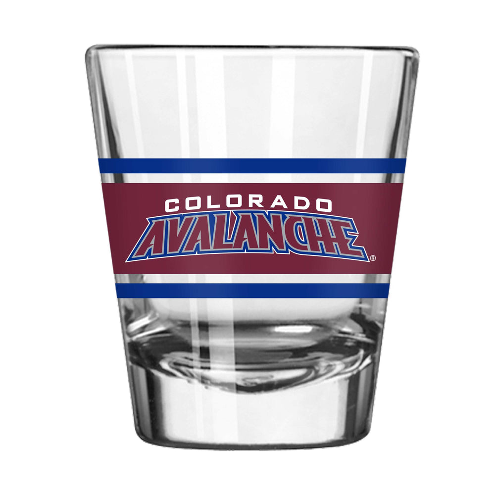 Colorado Avalanche 2oz Stripe Shot Glass - Logo Brands - Flyclothing LLC