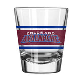 Colorado Avalanche 2oz Stripe Shot Glass - Logo Brands - Flyclothing LLC