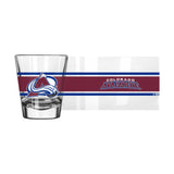 Colorado Avalanche 2oz Stripe Shot Glass - Logo Brands - Flyclothing LLC