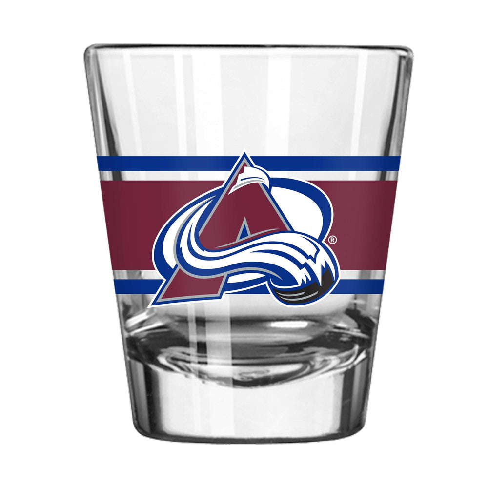 Colorado Avalanche 2oz Stripe Shot Glass - Logo Brands - Flyclothing LLC