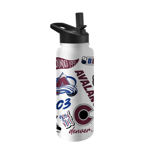 Colorado Avalanche 34oz Native Quencher Bottle - Logo Brands - Flyclothing LLC
