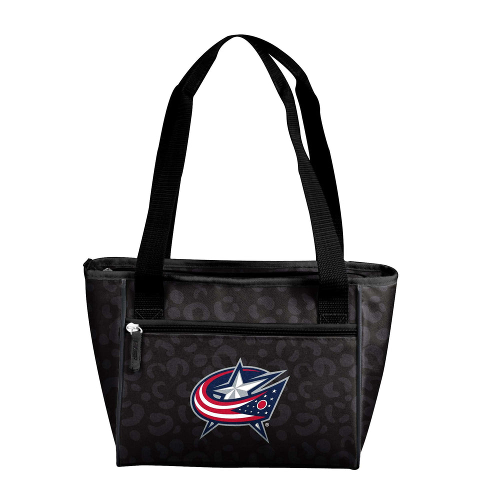 Columbus Blue Jackets Leopard Print 16 Can Cooler Tote - Logo Brands - Flyclothing LLC