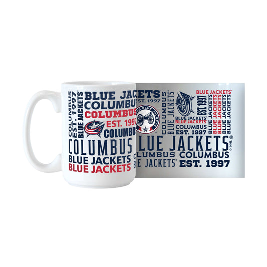 Columbus Blue Jackets 15oz Spirit Sublimated Mug - Logo Brands - Flyclothing LLC