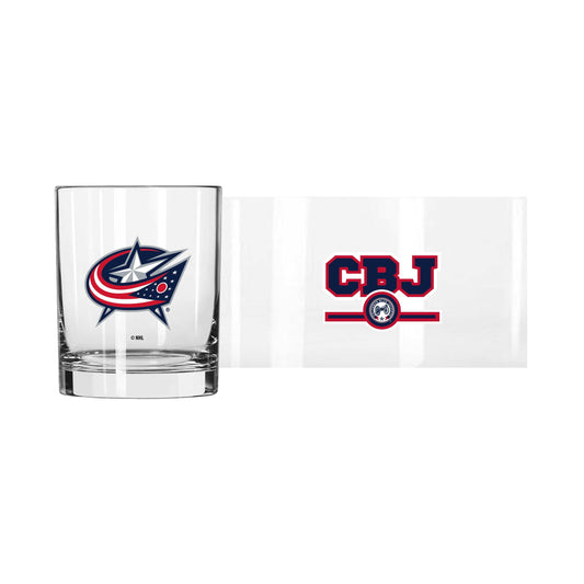 Columbus Blue Jackets 14oz Letterman Rocks Glass - Logo Brands - Flyclothing LLC