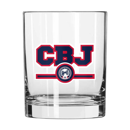 Columbus Blue Jackets 14oz Letterman Rocks Glass - Logo Brands - Flyclothing LLC