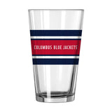 Columbus Blue Jackets 16oz Stripe Pint Glass - Logo Brands - Flyclothing LLC