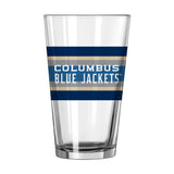 Columbus Blue Jackets 16oz 3rd Logo Stripe Pint Glass - Logo Brands - Flyclothing LLC