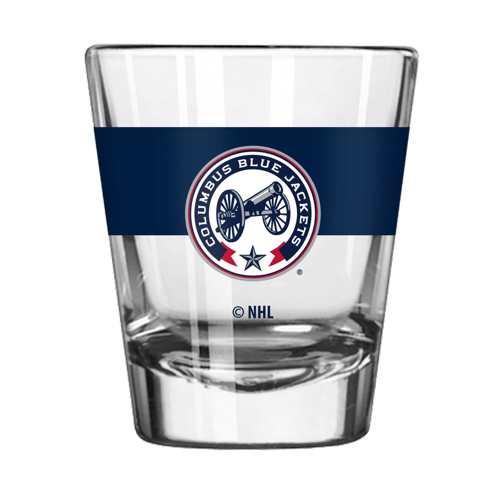 Columbus Blue Jackets 2oz Alternate Colorblock Shot Glass - Logo Brands - Flyclothing LLC