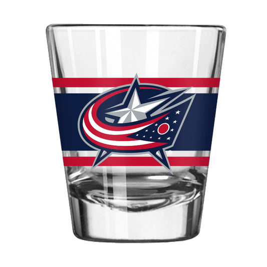 Columbus Blue Jackets 2oz Stripe Shot Glass - Logo Brands - Flyclothing LLC