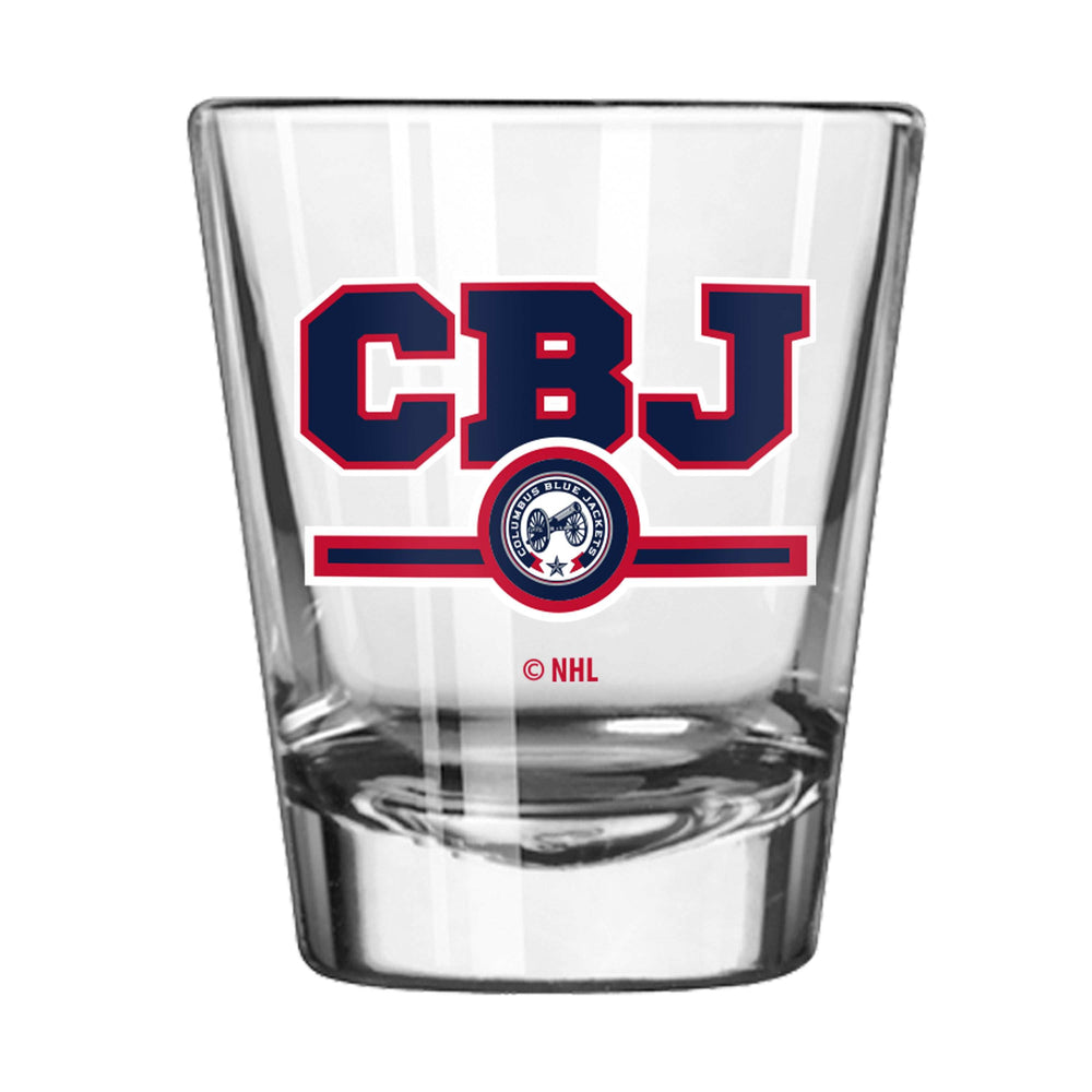 Columbus Blue Jackets 2oz Letterman Shot Glass - Logo Brands - Flyclothing LLC
