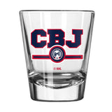 Columbus Blue Jackets 2oz Letterman Shot Glass - Logo Brands - Flyclothing LLC