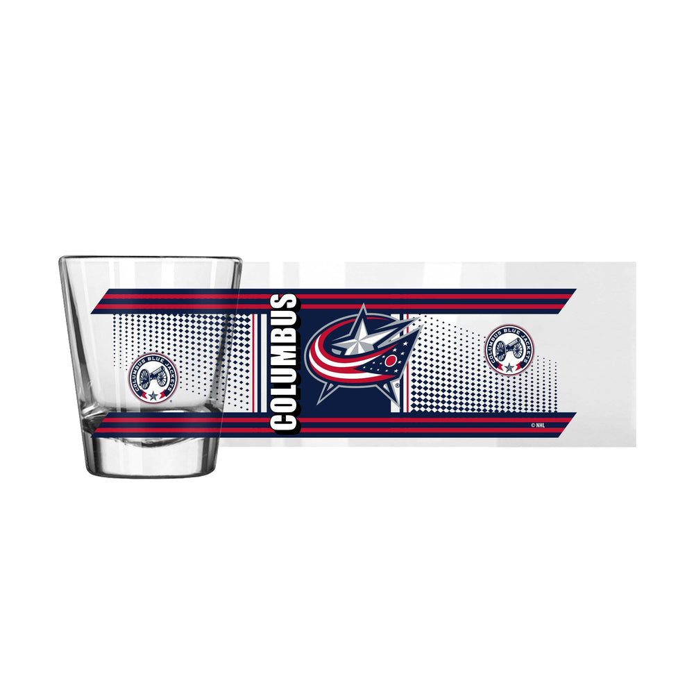 Columbus Blue Jackets 2oz Hero Shot Glass - Logo Brands - Flyclothing LLC