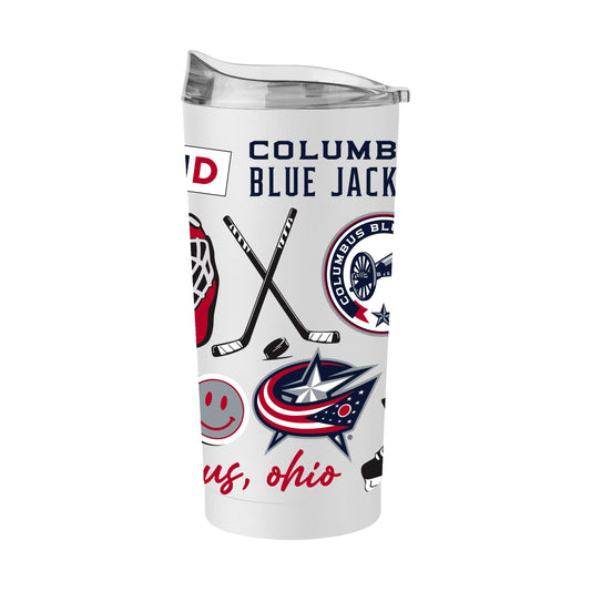 Columbus Blue Jackets 20oz Native Powder Coat Tumbler - Logo Brands - Flyclothing LLC