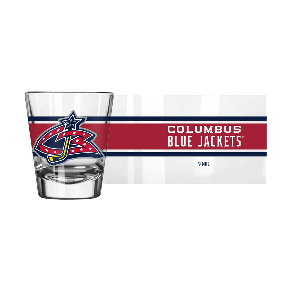 Columbus Blue Jackets Throwback 2oz Stripe Shot Glass - Logo Brands - Flyclothing LLC