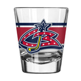 Columbus Blue Jackets Throwback 2oz Stripe Shot Glass - Logo Brands - Flyclothing LLC