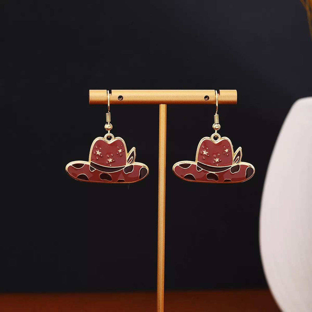 Cowboy Hat & Bottle Dangle Earrings - Trendsi - Flyclothing LLC
