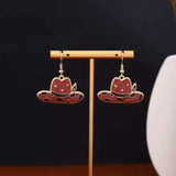 Cowboy Hat & Bottle Dangle Earrings - Trendsi - Flyclothing LLC