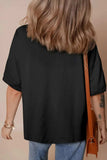 Loose Half Sleeve Hi Low Hem T Shirt - Trendsi - Flyclothing LLC