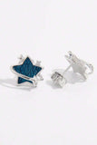 925 Sterling Silver Zircon Star Earrings - Trendsi - Flyclothing LLC