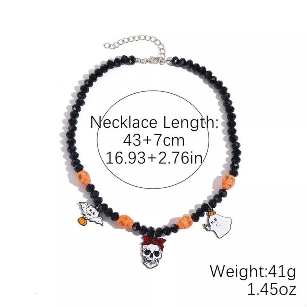 Halloween Skull Ghost Charm Necklace - Trendsi - Flyclothing LLC