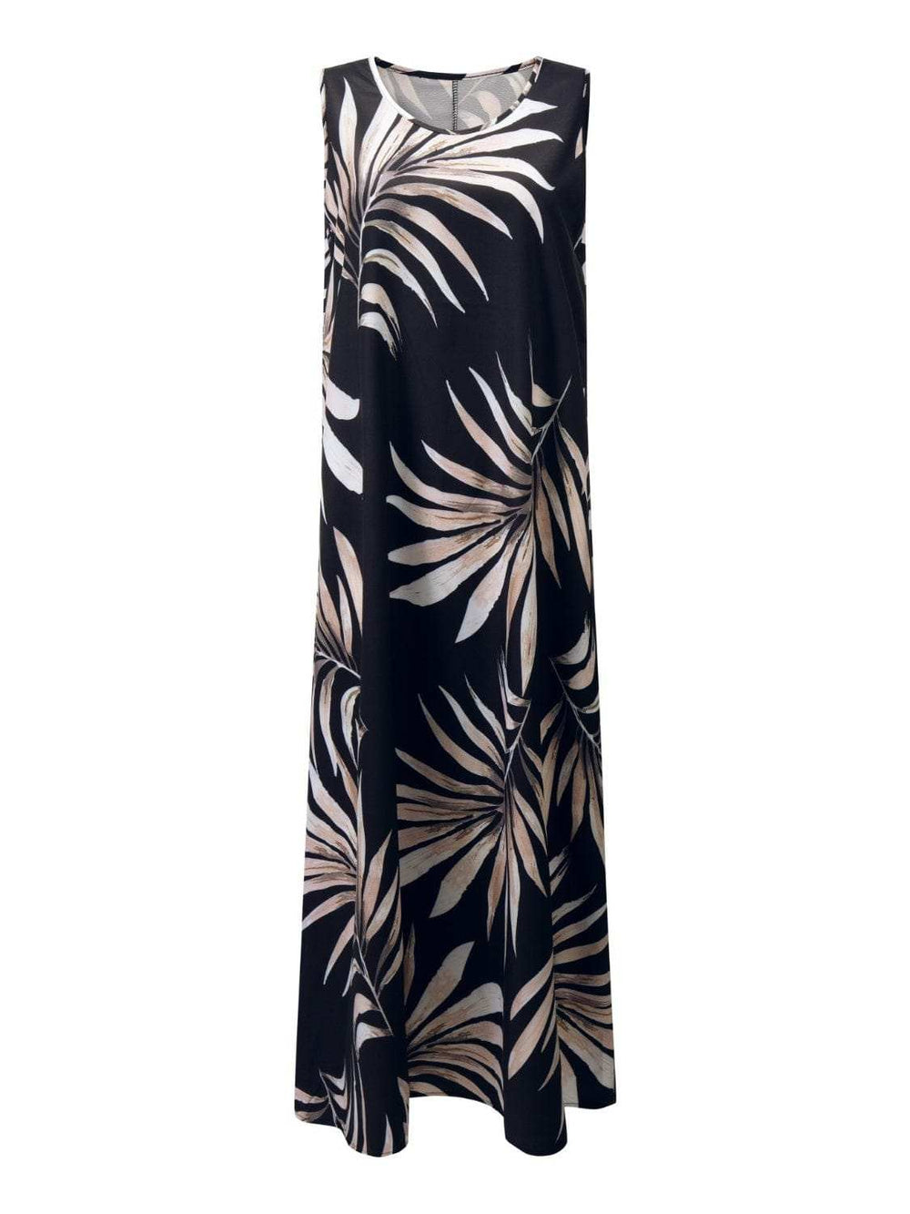 Printed Round Neck Mini Tank Dress - Trendsi - Flyclothing LLC