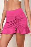Ruched Elastic Waist Swim Skirt - Trendsi - Flyclothing LLC