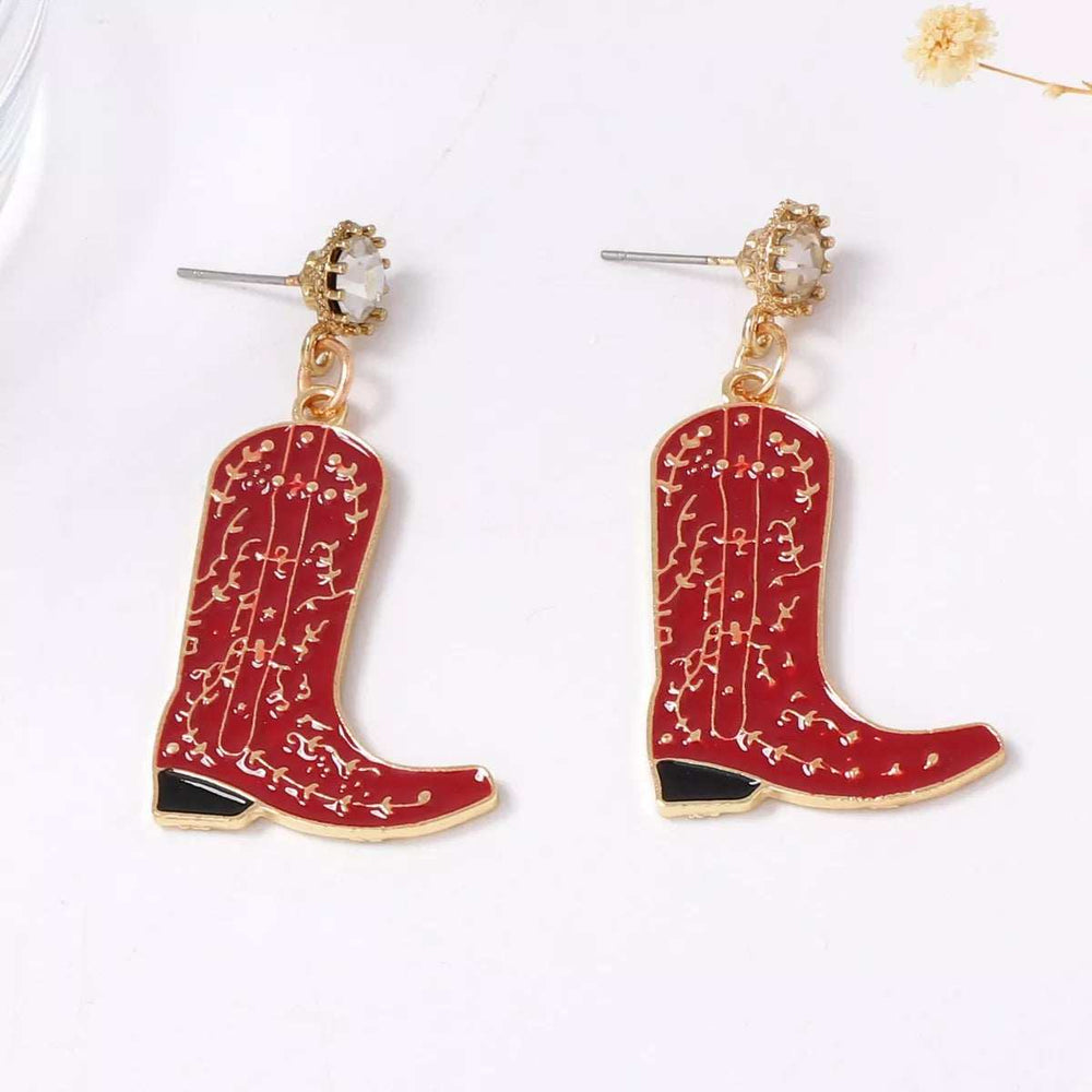Cowboy Boot Dangle Earrings - Trendsi - Flyclothing LLC