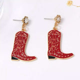 Cowboy Boot Dangle Earrings - Trendsi - Flyclothing LLC