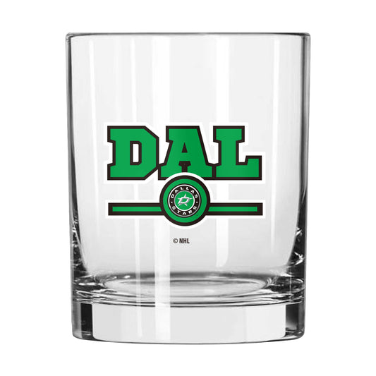 Dallas Stars 14oz Letterman Rocks Glass - Logo Brands - Flyclothing LLC