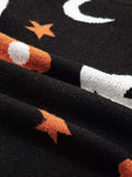Halloween Gothic Pattern Long Sleeve Sweater - Trendsi - Flyclothing LLC