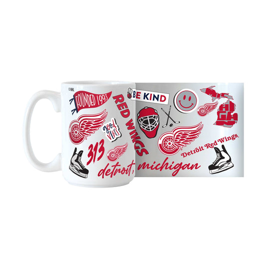 Detroit Red Wings 15oz Native Sublimated Mug - Logo Brands - Flyclothing LLC