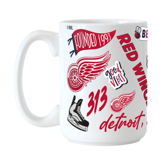 Detroit Red Wings 15oz Native Sublimated Mug - Logo Brands - Flyclothing LLC