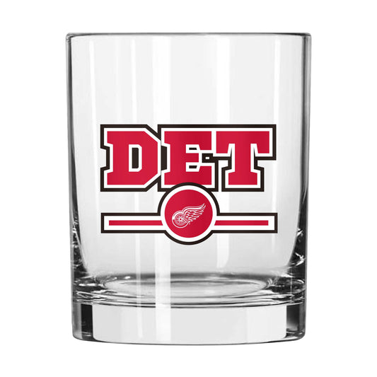 Detroit Red Wings 14oz Letterman Rocks Glass - Logo Brands - Flyclothing LLC