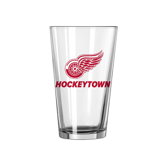 Detroit Red Wings 16oz Slogan Pint Glass - Logo Brands - Flyclothing LLC