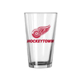Detroit Red Wings 16oz Slogan Pint Glass - Logo Brands - Flyclothing LLC