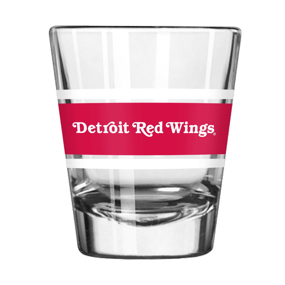 Detroit Red Wings 2oz Stripe Shot Glass - Logo Brands - Flyclothing LLC
