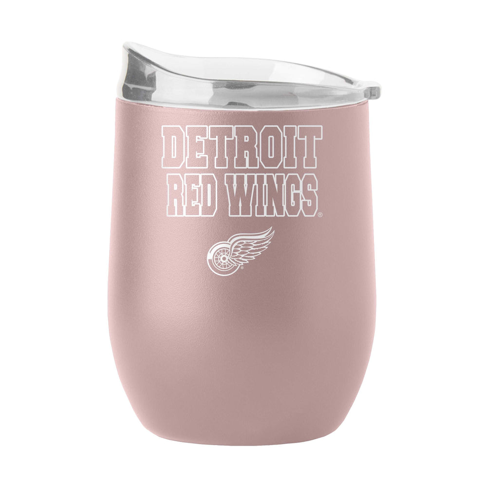 Detroit Red Wings 16oz Stencil Powder Coat Curved Bev - Logo Brands - Flyclothing LLC