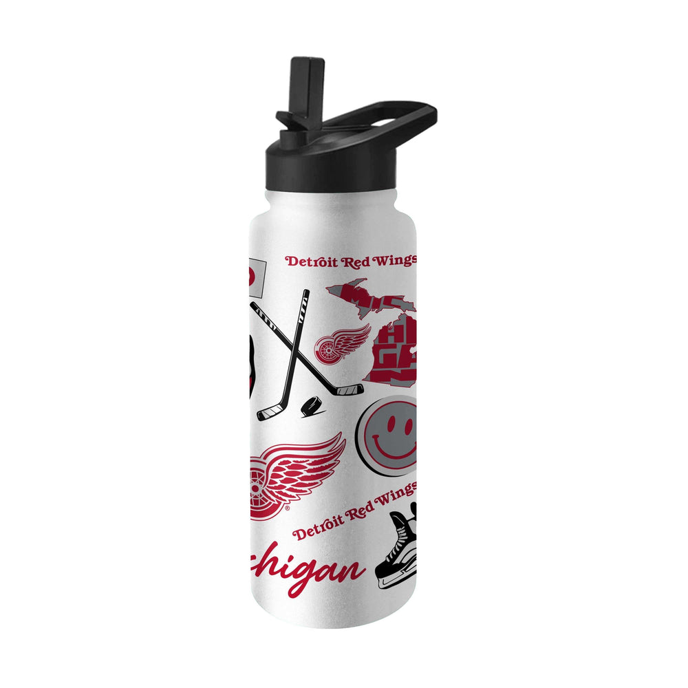 Detroit Red Wings 34oz Native Quencher Bottle - Logo Brands - Flyclothing LLC