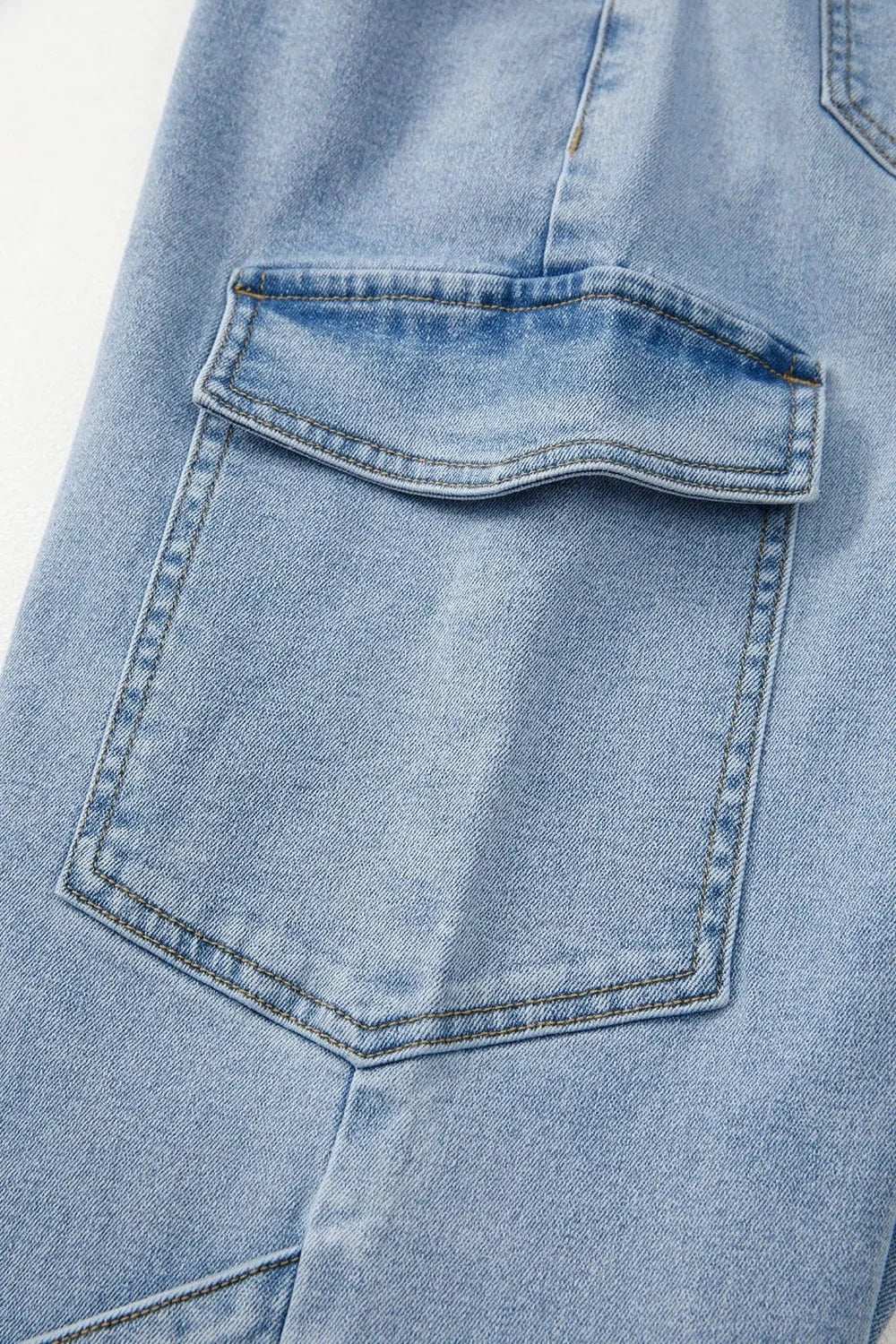 Bowknot Decor Cargo Jeans - Trendsi - Flyclothing LLC