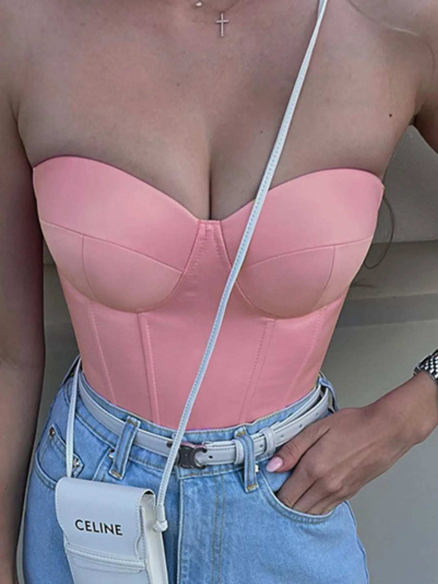Sweetheart Neck Tube Top - Trendsi - Flyclothing LLC