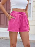 Florira Texture Drawstring Shorts - Trendsi - Flyclothing LLC
