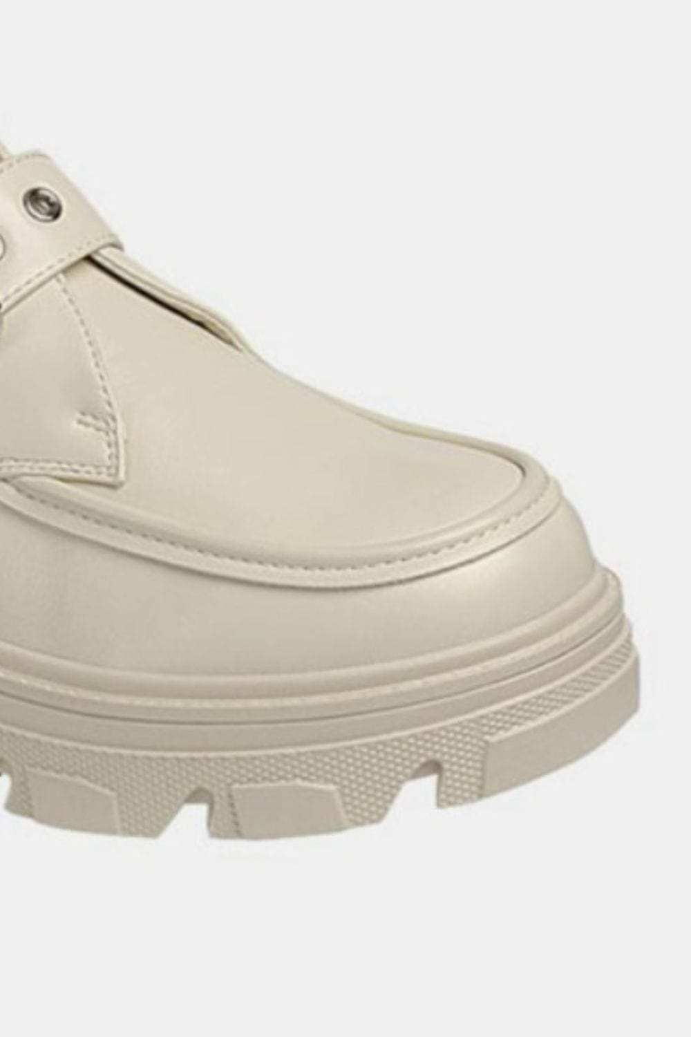 Forever Link Buckled Platform Lug Sole Loafers - Trendsi - Flyclothing LLC