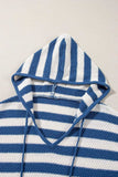 Drawstring Striped Long Sleeve Hooded Sweater - Trendsi - Flyclothing LLC